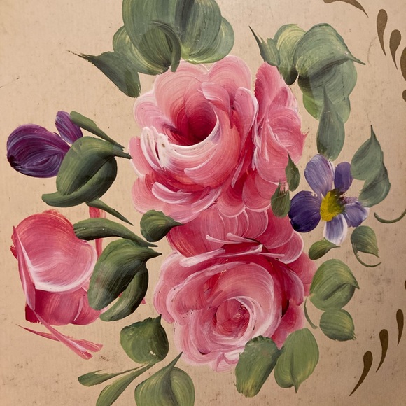 Vintage Nashco Hand Painted Tin Plate - Picture 9 of 14